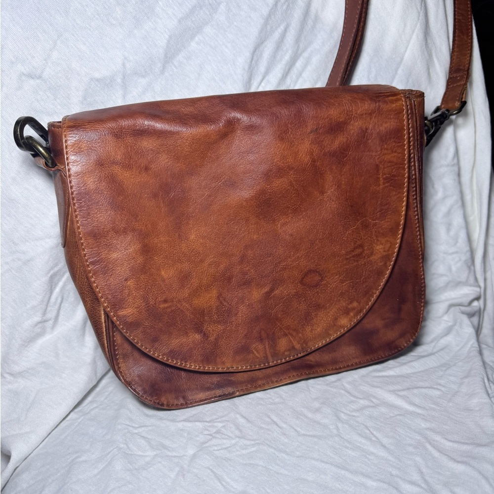 Brown Leather Crossbody Bag